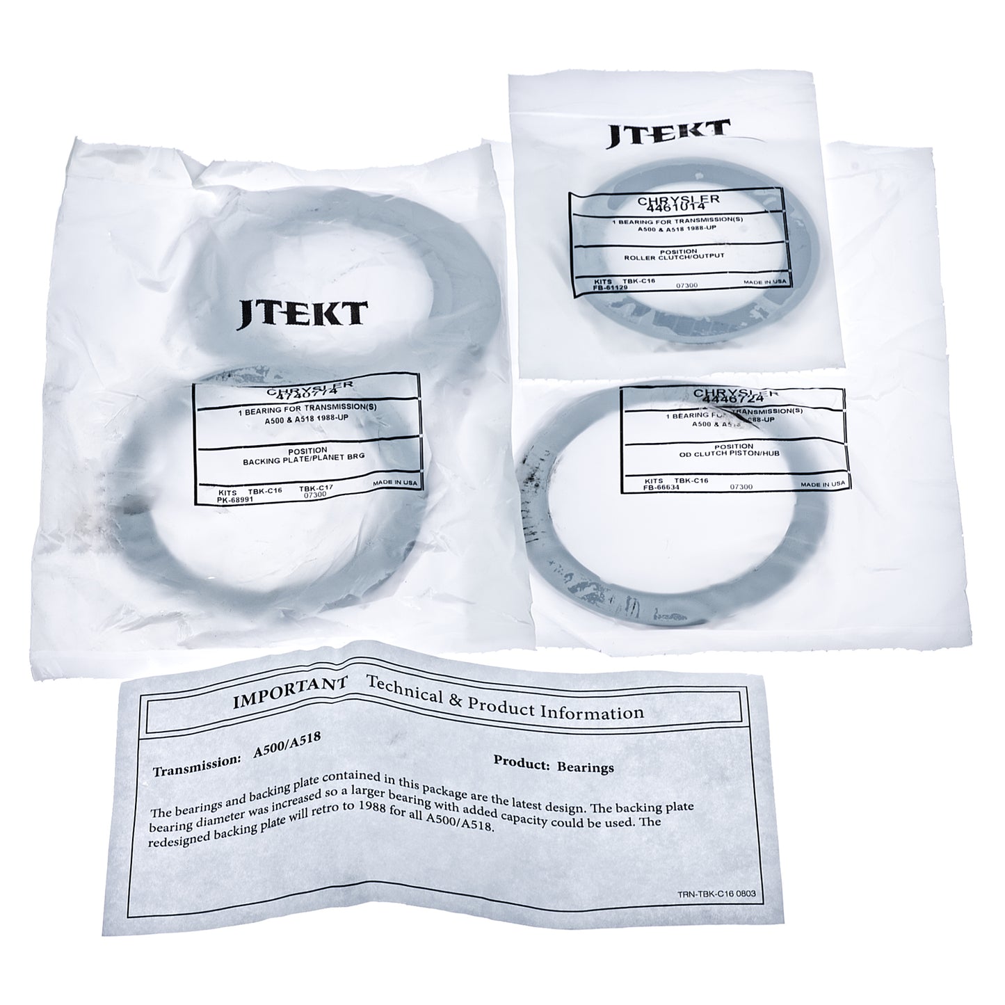 47RH/RE - 48RE Thrust Bearing Kit