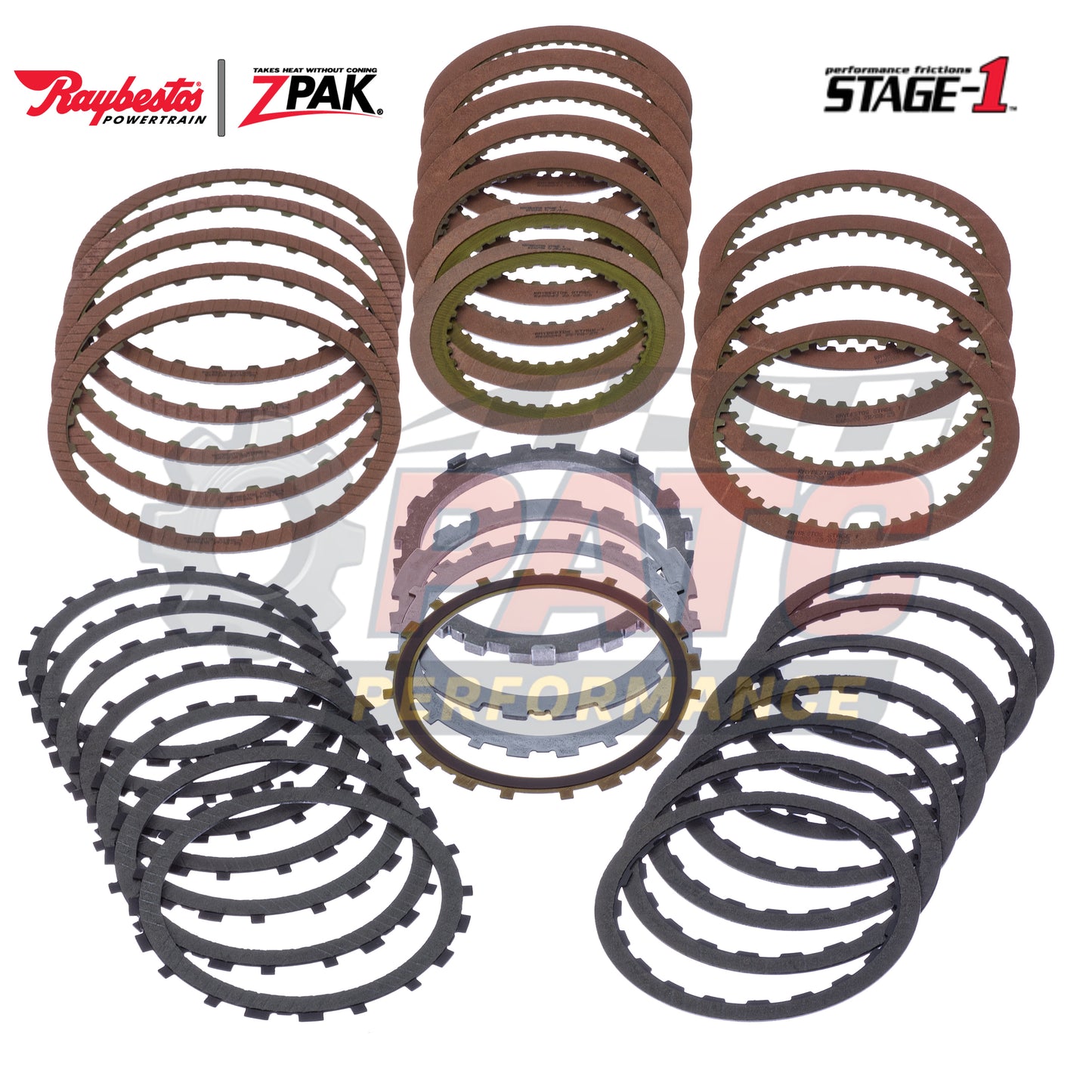 700R4 4L60E Performance Clutch Set Stage-1™ with 3-4 Z-Pak Raybestos (RCPS-51)