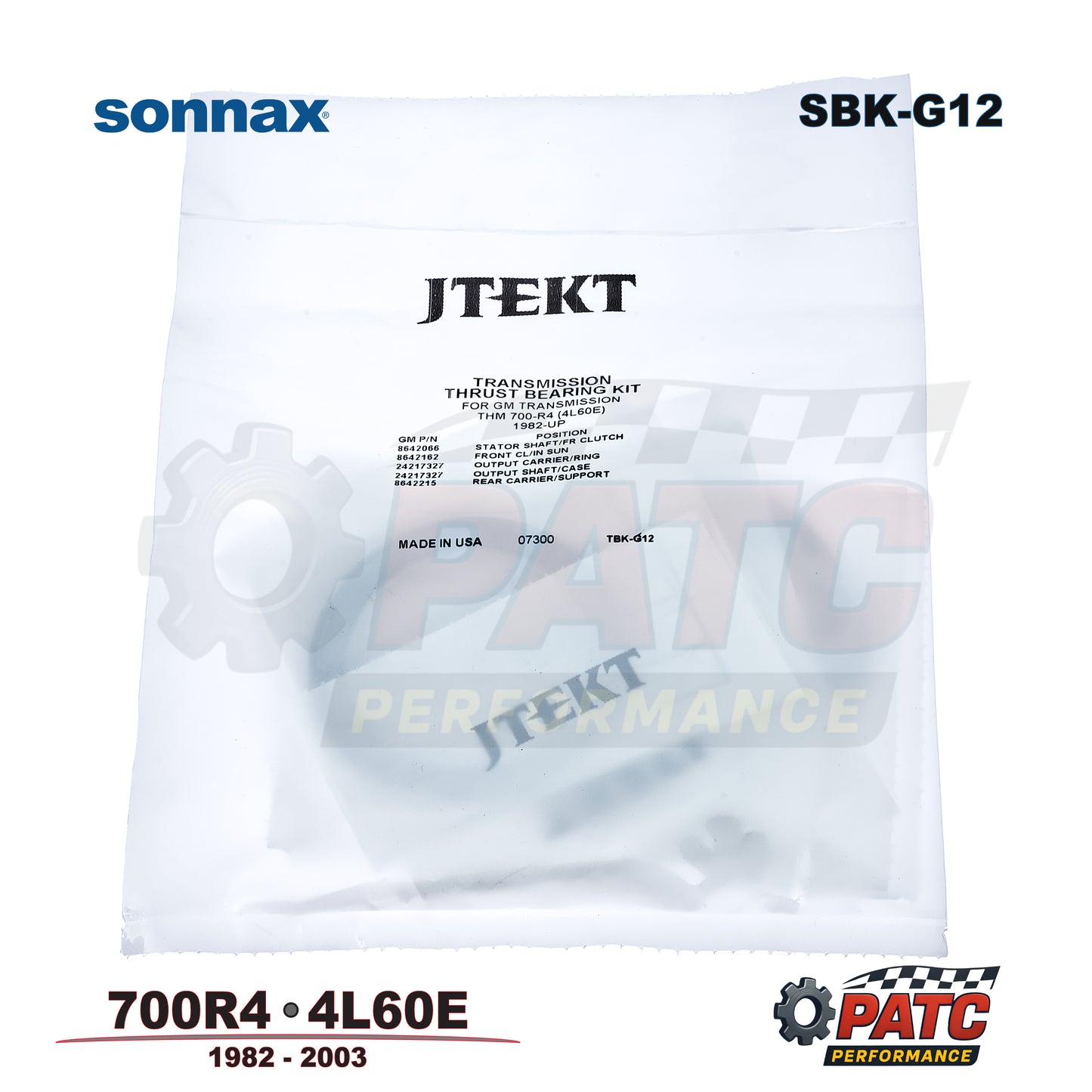 700R4 (4L60) 4L60E Sonnax Premium Bearing Kit 1982-2003