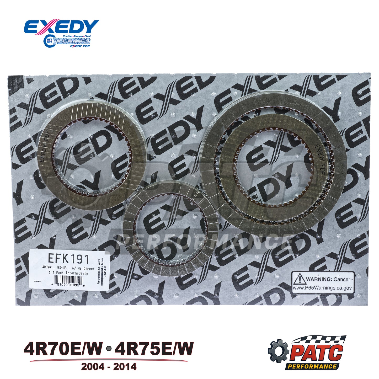 2004-2014 4R70E 4R75 Transmission Combo Rebuild Kit OEM with Bands and Direct Drum