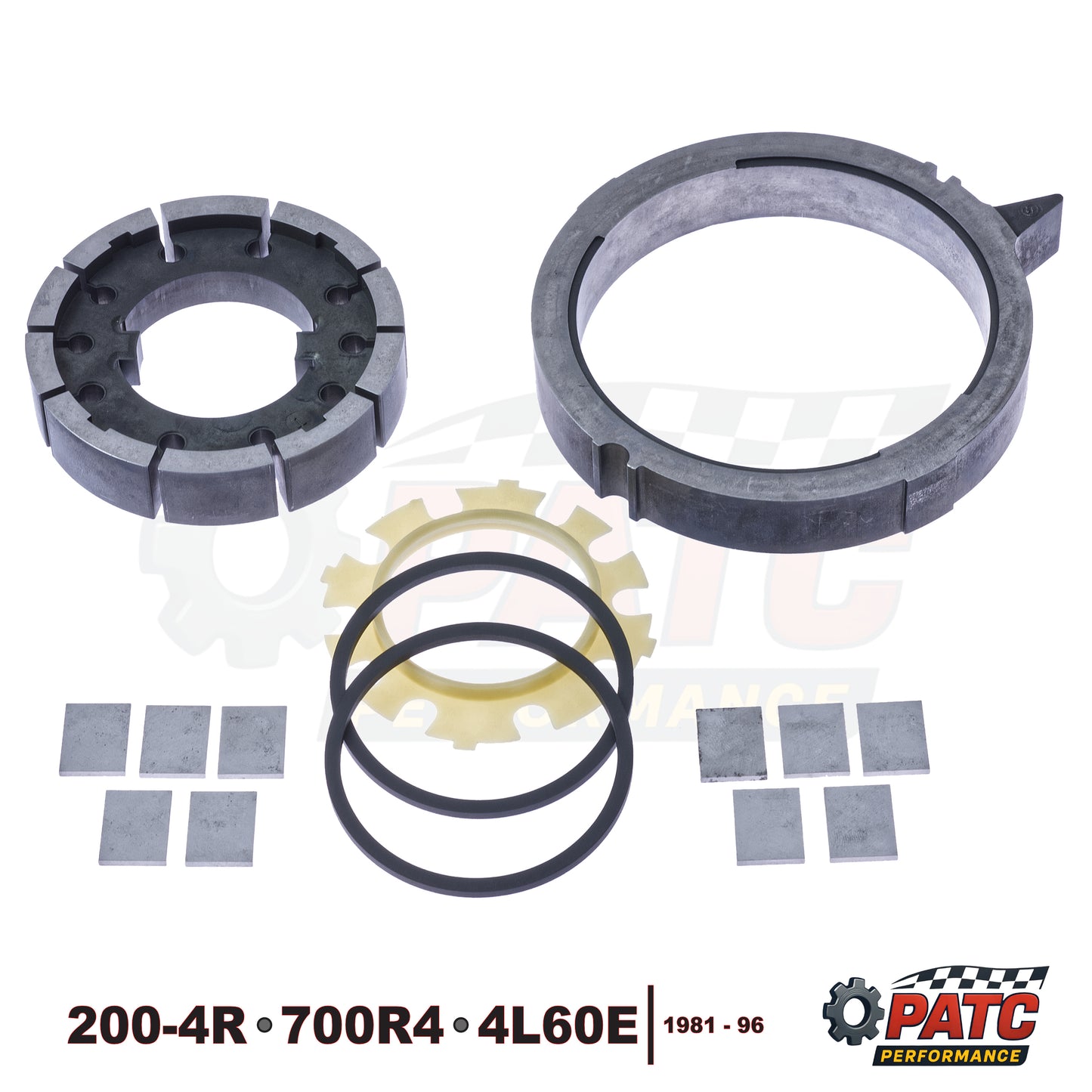 200-4R 700R4 4L60E Pump : Rotor, Slide, Rings Guide Kit - 10-Vane 1982-96
