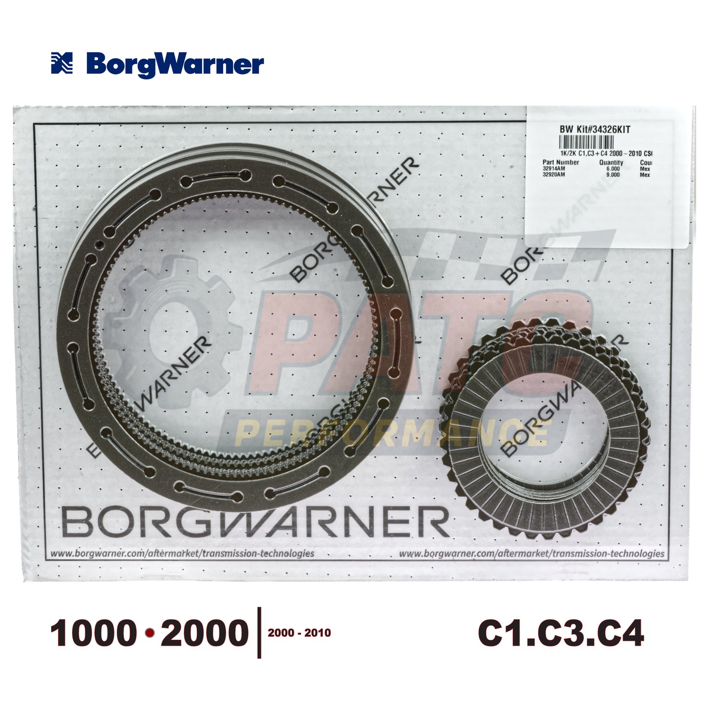Allison 1000 / 2000 Performance C1-C3-C4 Clutch Kit - BorgWarner High Energy
