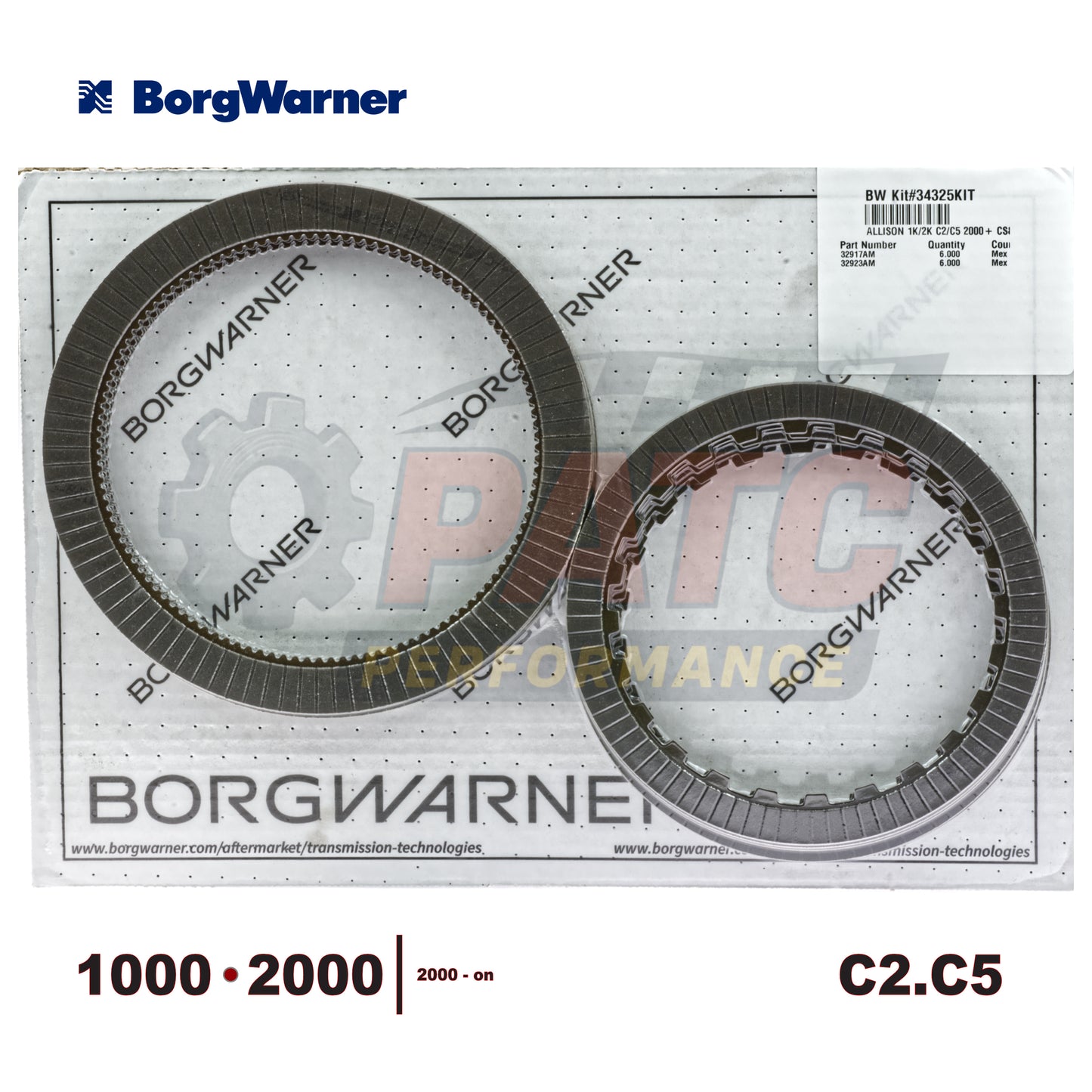 Allison 1000 / 2000 Performance C2-C5 Clutch Kit - BorgWarner High Energy