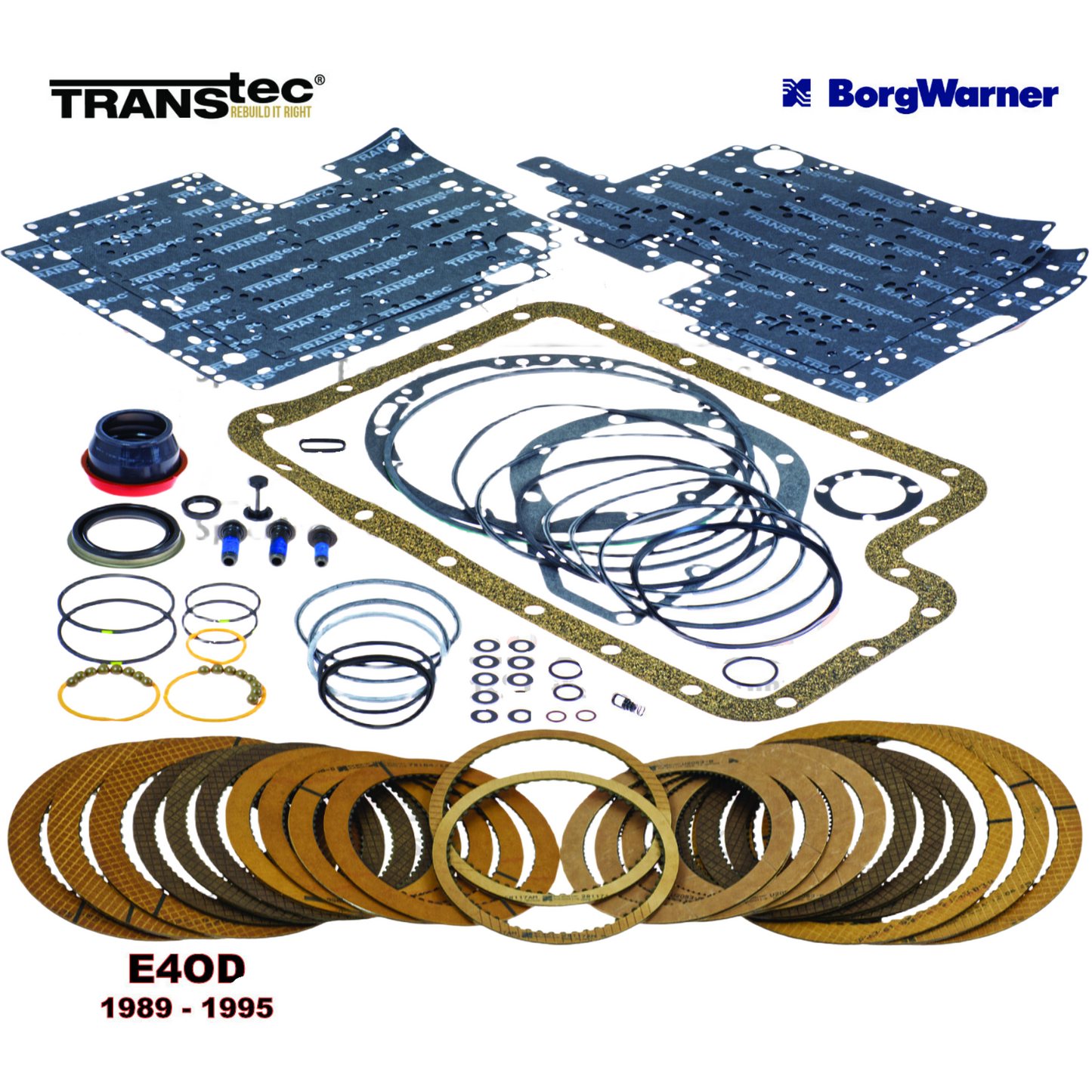 fits Ford 1989-95 E4OD Transmission Rebuild Kit Master Kit less Steels Transtec