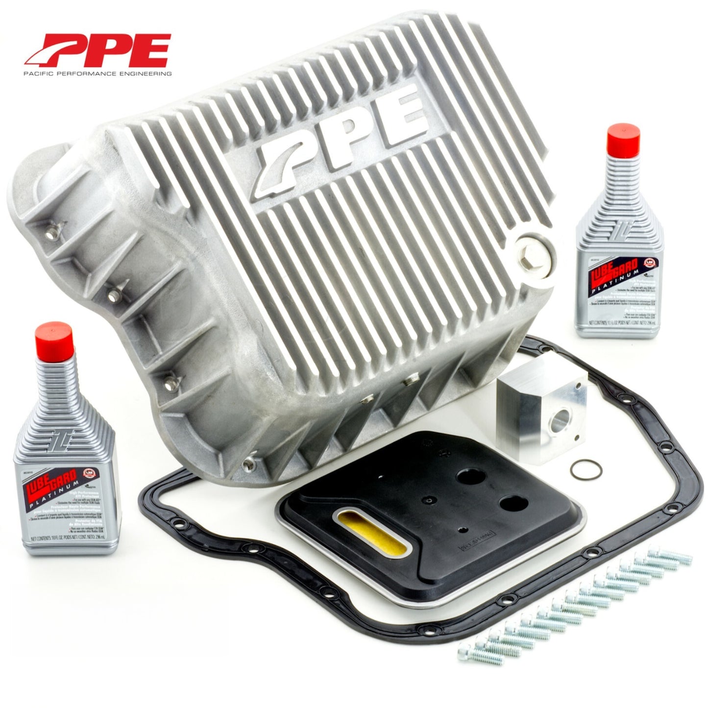 PPE 228051000 HeavyDuty DEEP Alum Transmission Pan for Dodge Models Brushed