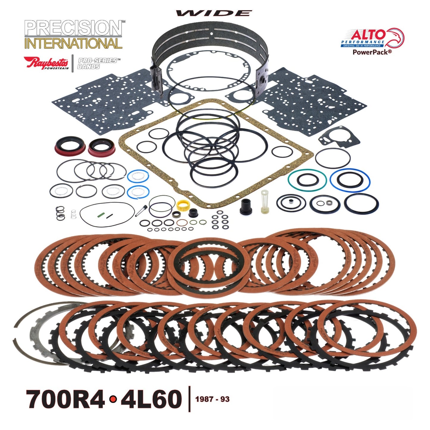 198793 4L60 700R4 Transmission Rebuild Kit Alto Red Eagle w/34 PowerPack