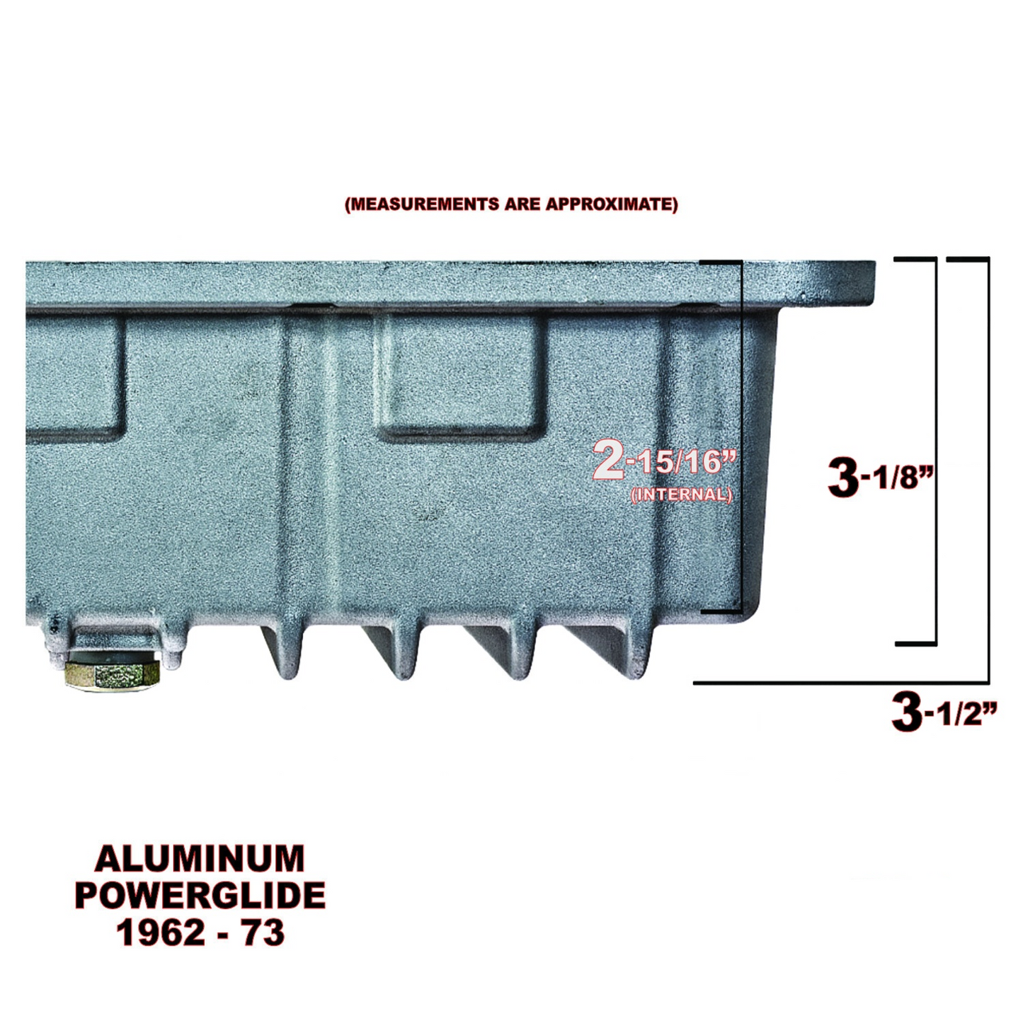 196273 Aluminum Powerglide Transmission Pan Kit Aluminum with Perfomance Filter