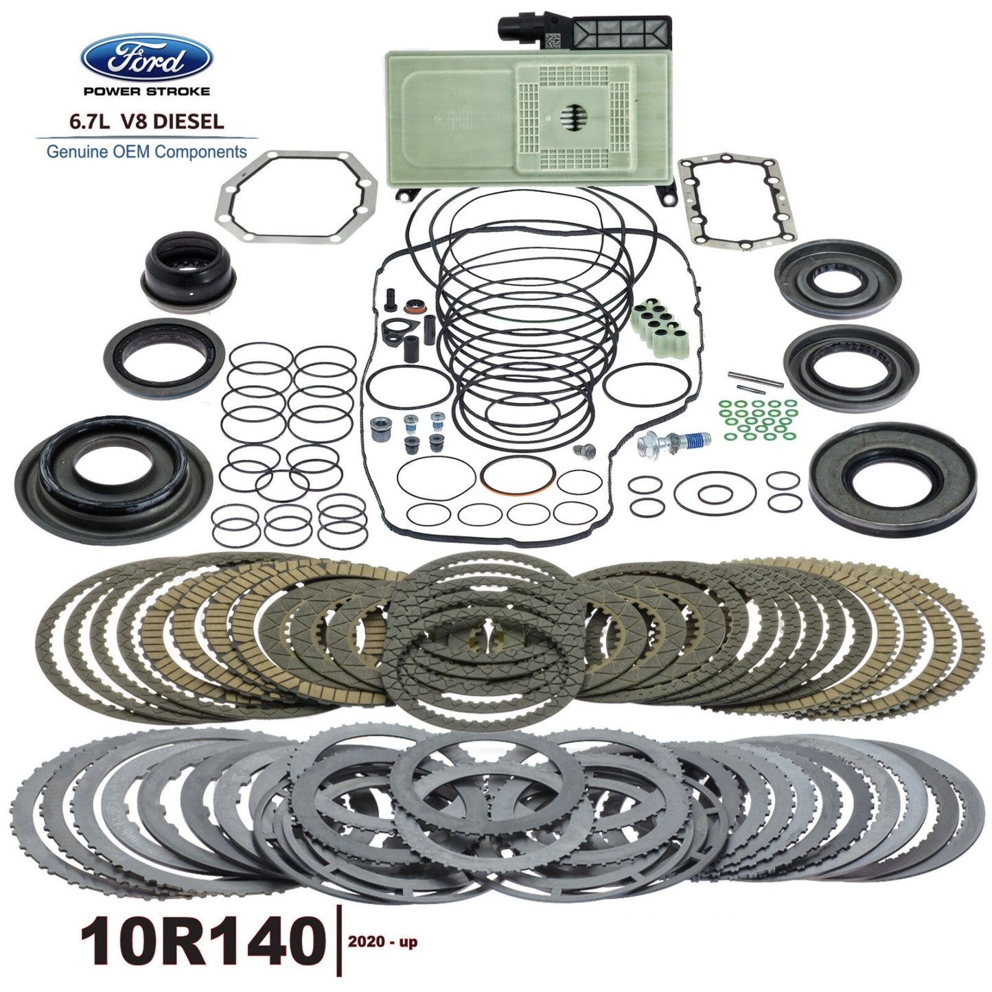 Ford 10R140 Transmission Master Rebuild Kit OEM Clutches Gaskets Pistons Filtr