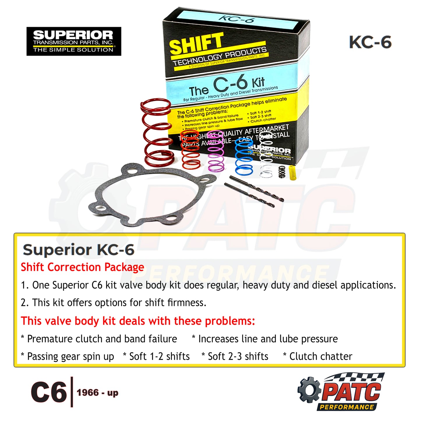 C6 Valve Body Shift Correction Kit | Superior KC-6