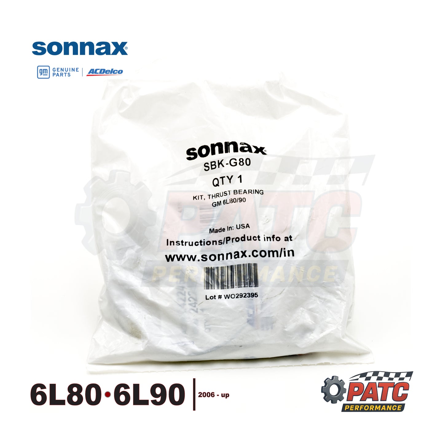 6L80 6L90 Thrust Bearings Set - 7-Piece Kit - Sonnax SBK-G80