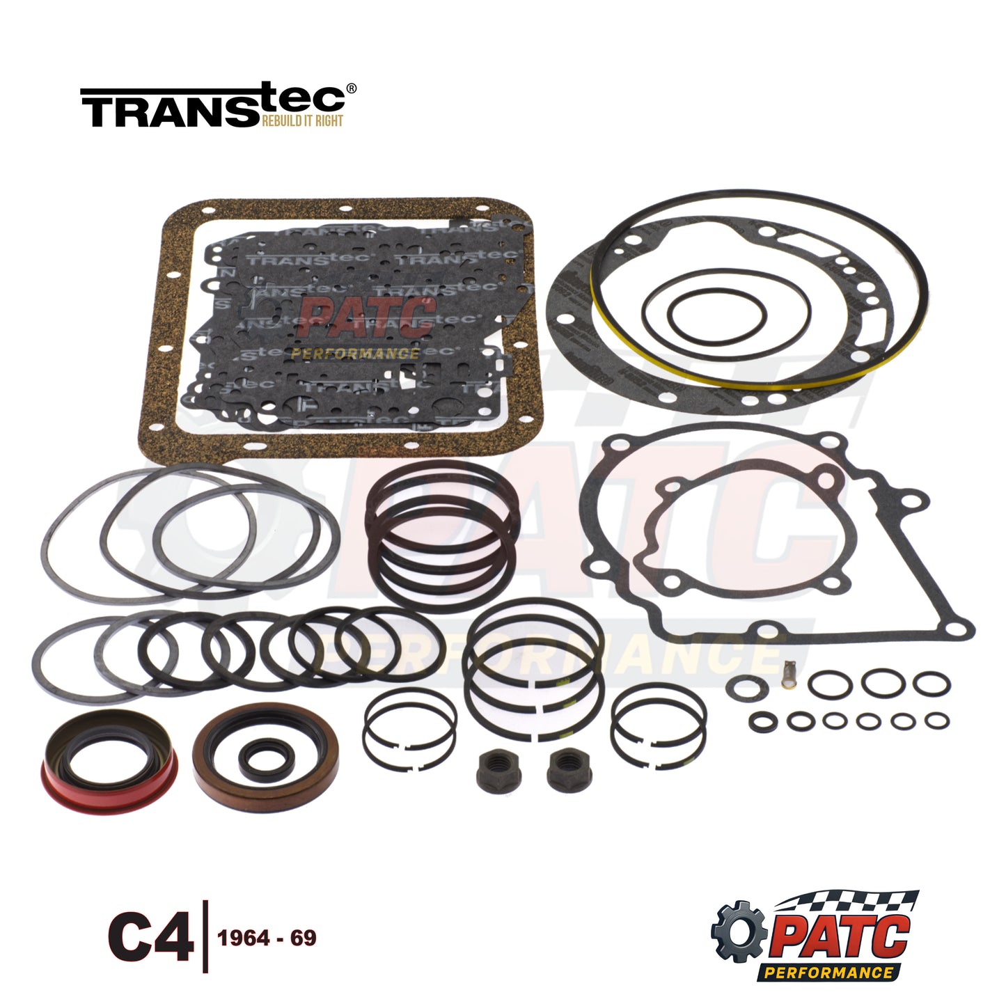 1964-69 C4 Transmission Rebuild Kit - Gaskets and Seals Overhaul by TransTec
