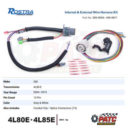 4L80E 4L85E Wiring Harness Set - Internal w/ External Pigtail - 2004-Up