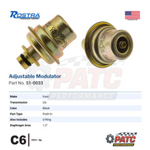 C6 Adjustable Vacuum Modulator - Black Stripe, Push-in Type