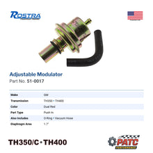 TH350/C TH400 Adjustable Vacuum Modulator - Dual Red Stripe