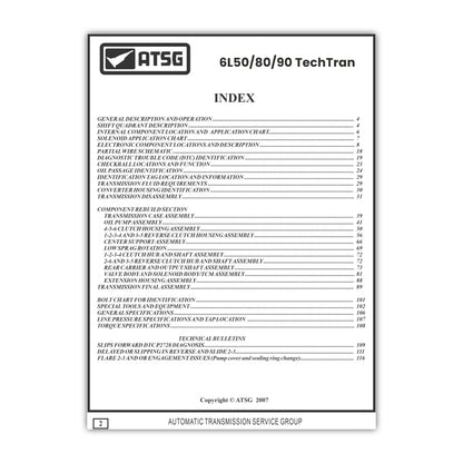 6L50/80/90 ATSG Rebuild Manual 6L90 6L80E Automatic Transmission Overhaul Service Book