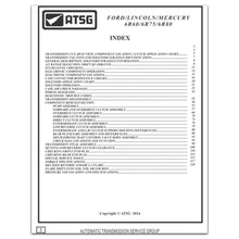 6R60/75/80 TechTran Transmission Rebuild Book 6R80 Tech Manual ATSG