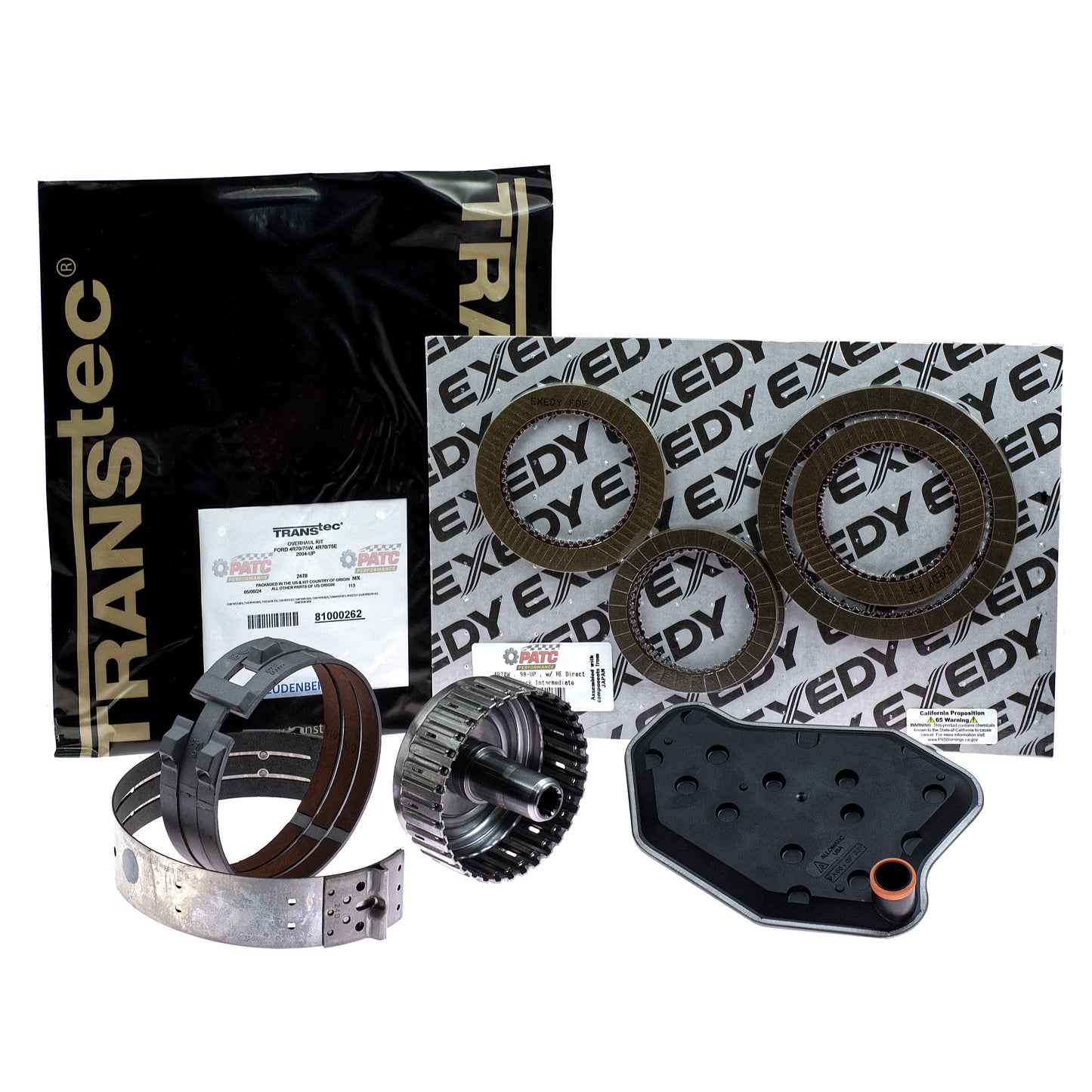 2004-2014 4R70E 4R75 Transmission Combo Rebuild Kit OEM with Bands and Direct Drum