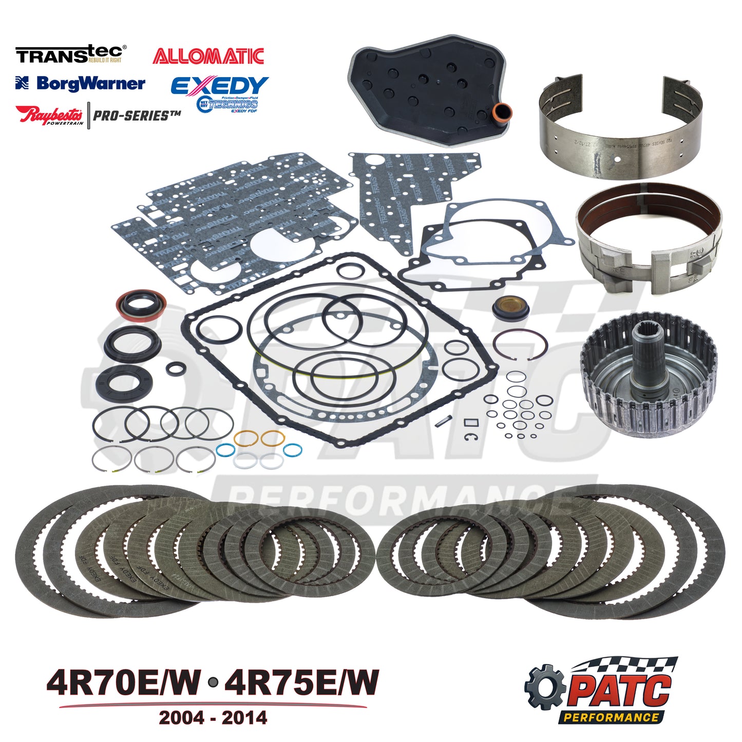 2004-2014 4R70E 4R75 Transmission Combo Rebuild Kit OEM with Bands and Direct Drum