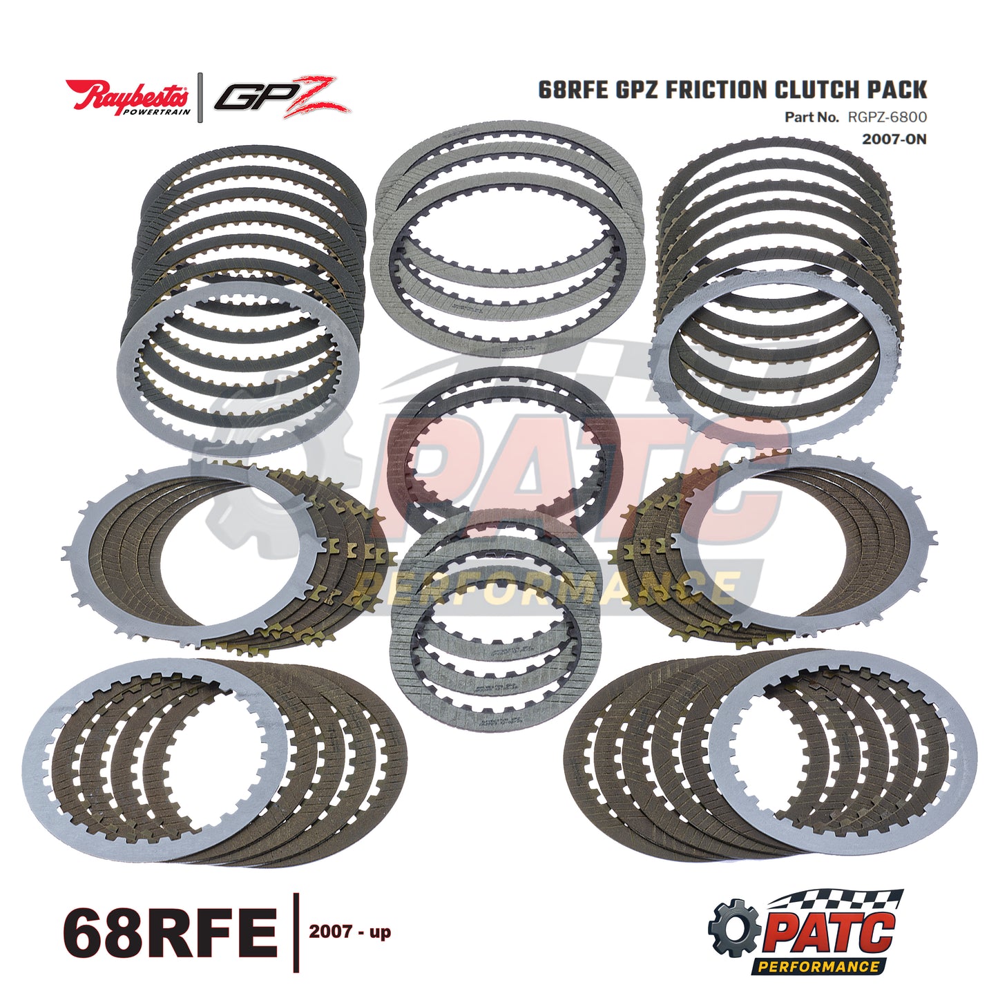 68RFE Performance Clutch Upgrade fits RAM 6.7L Cummins 2007-up Raybestos GPZ RGPZ-6800