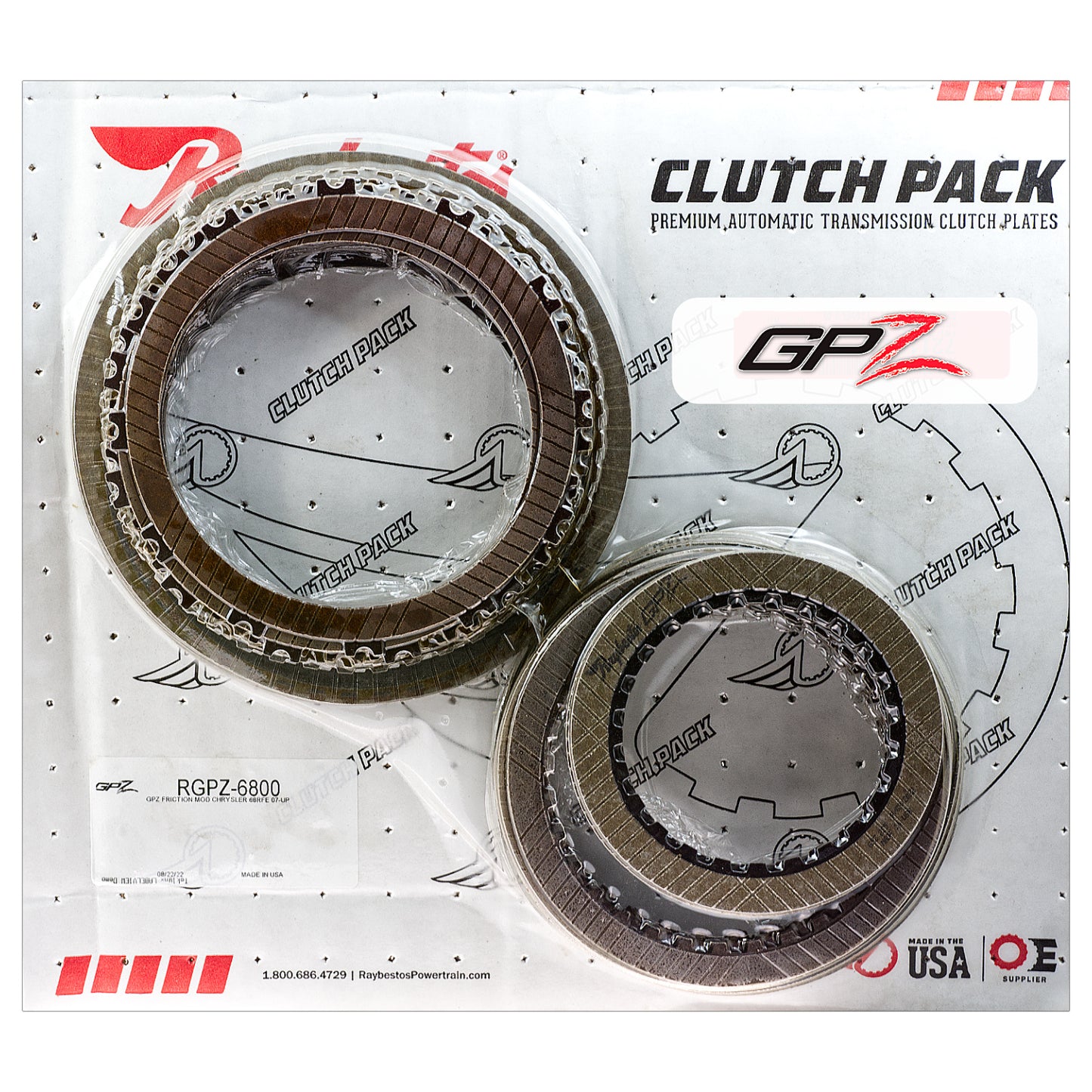 68RFE Performance Clutch Upgrade fits RAM 6.7L Cummins 2007-up Raybestos GPZ RGPZ-6800