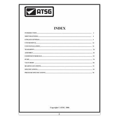 ATSG Rebuild Manual AODE 4R70W 4R70E Transmission Overhaul Service Book 1992-UP