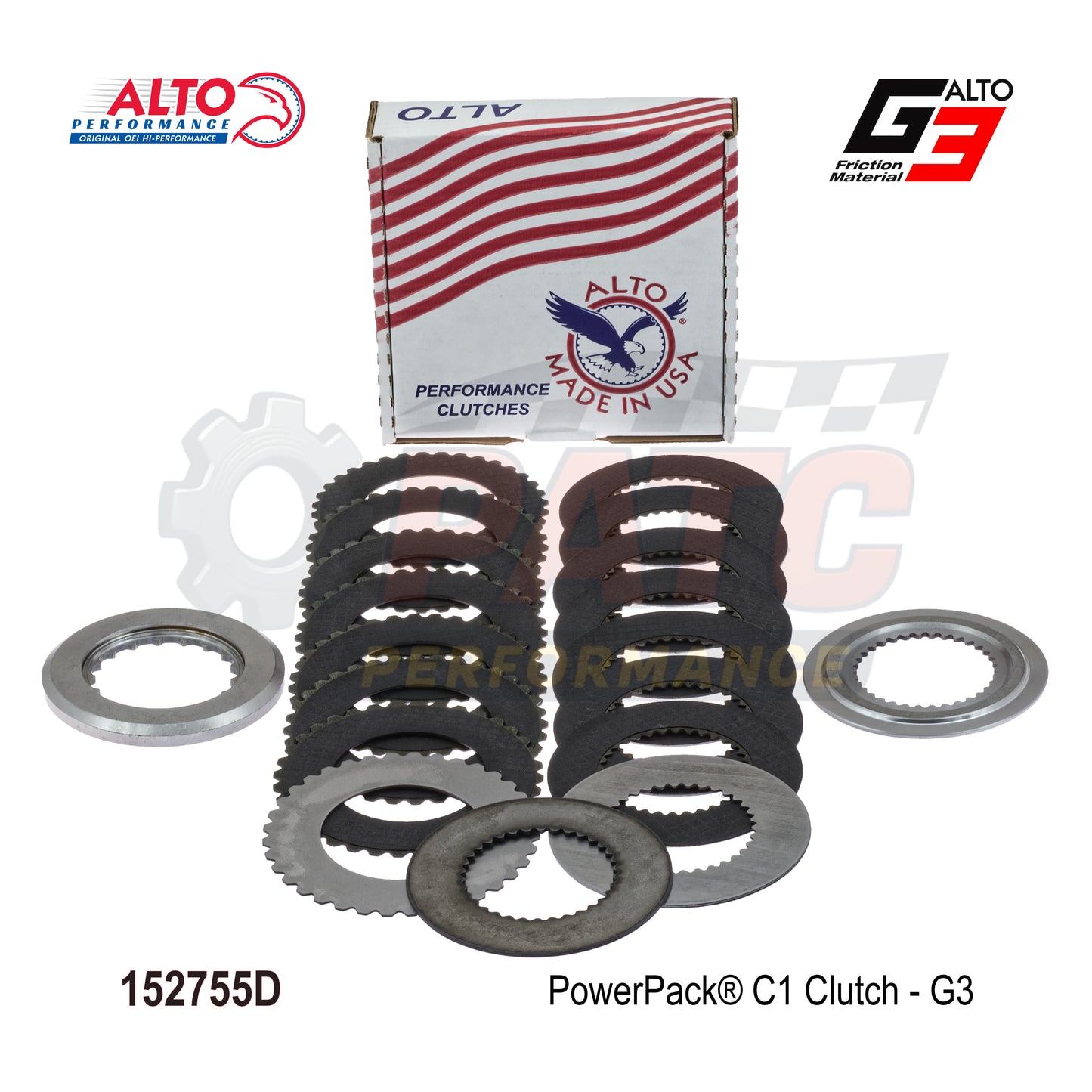 Allison 1000 / 2000 Performance C1 Clutch Kit PowerPack® Alto G3 Frictions (152755D)