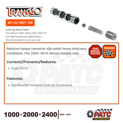 2004-10 Allison 1000 / 2000 Lock-Up Boost Valve Kit | TransGo A1-LU-BST-04