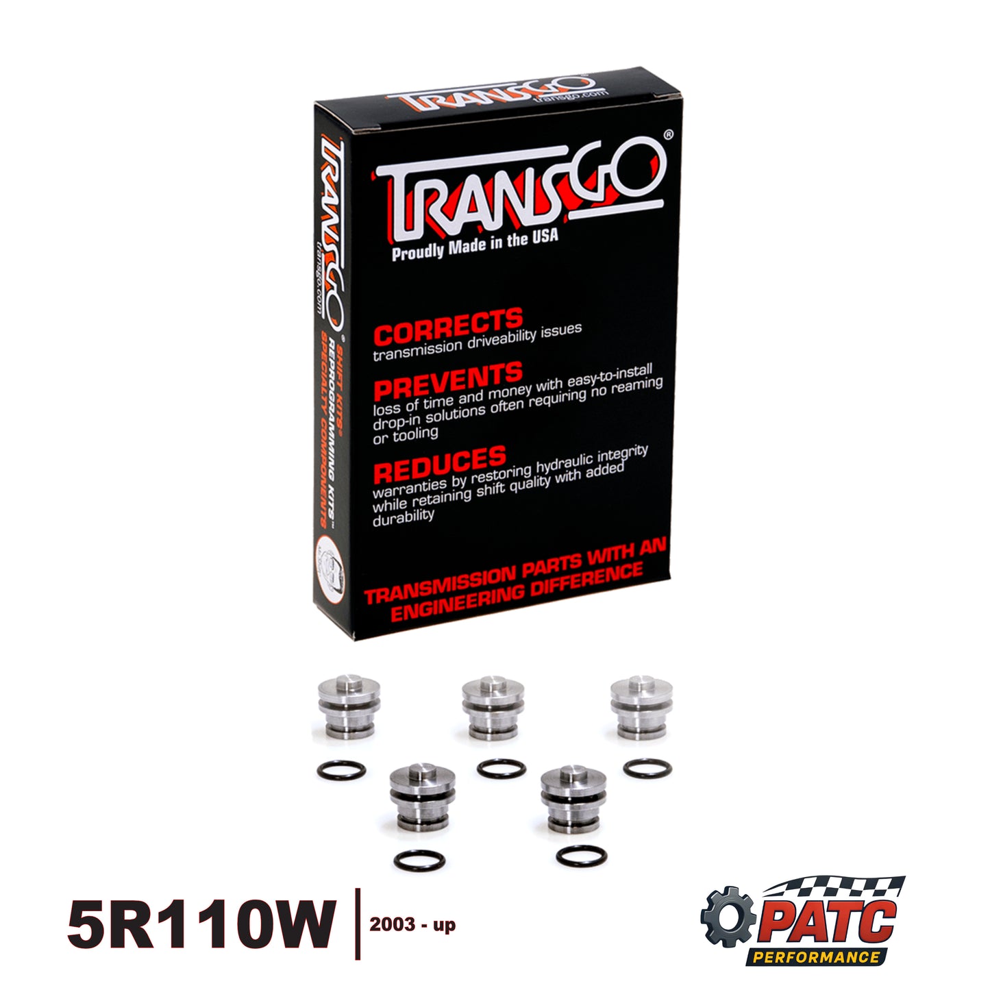 5R110W TorqShift Valve Body Pressure Switch Plug Kit - TransGo 5R1-PLUG-PS