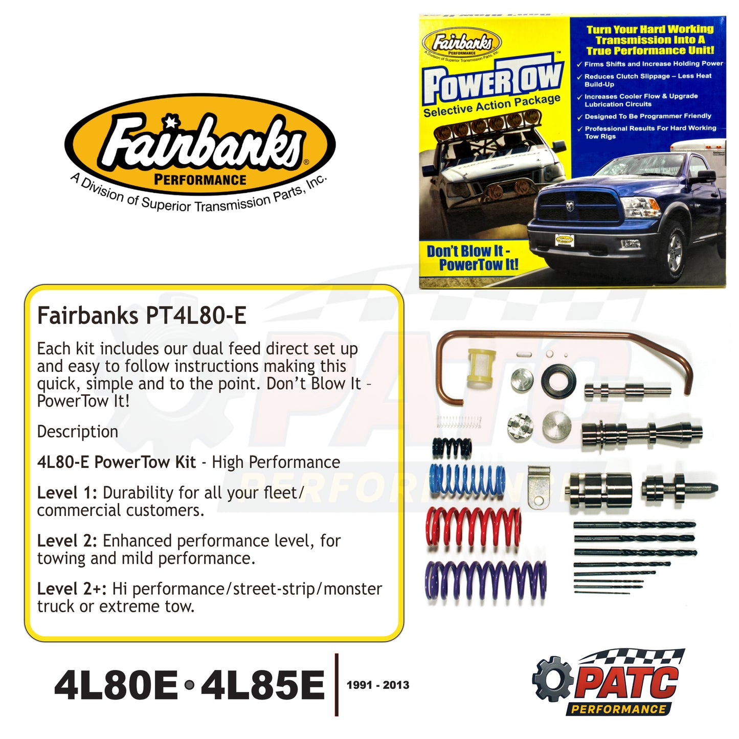 4L80E 4L85E Valve Body Upgrade Kit - Fairbanks PowerTow PT-4L80E