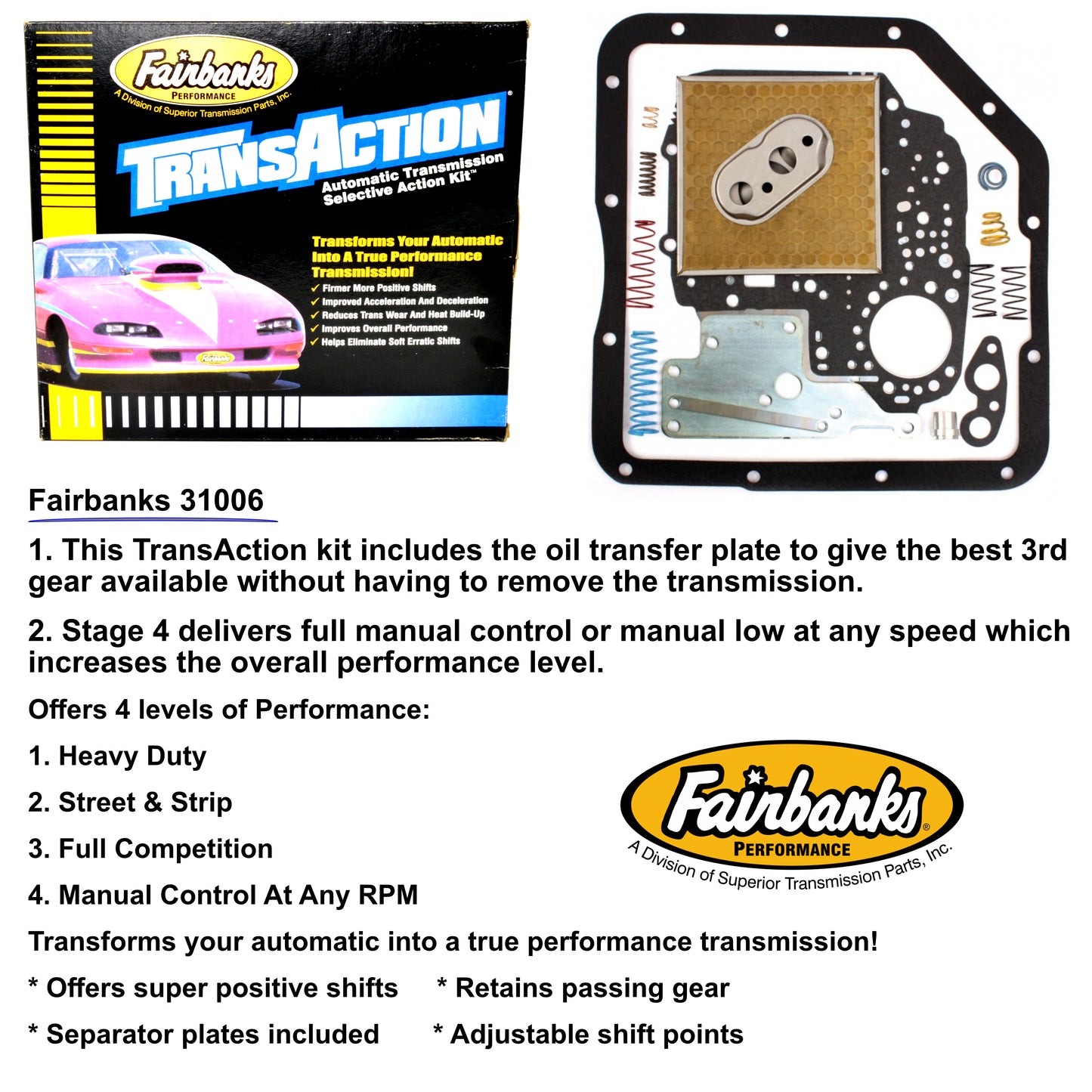 TH350 Fairbanks Performance® TransAction Kit (31006)