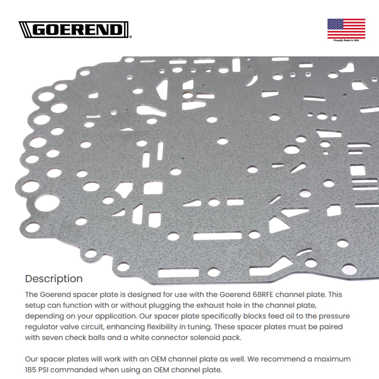 68RFE Valve Body Channel Plate Billet Aluminum Upgrade Package 2007-18