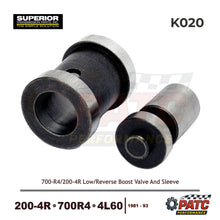 200-4R 700R4 4L60 Low/Reverse Boost Valve and Sleeve  | Superior K020
