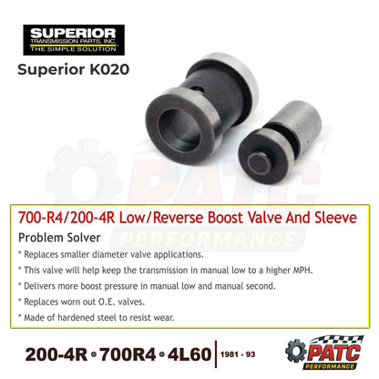 200-4R 700R4 4L60 Low/Reverse Boost Valve and Sleeve  | Superior K020
