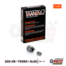 200-4R 700R4 4L60 Throttle Pressure Boost Valve Kit .472" | TransGo 7-472