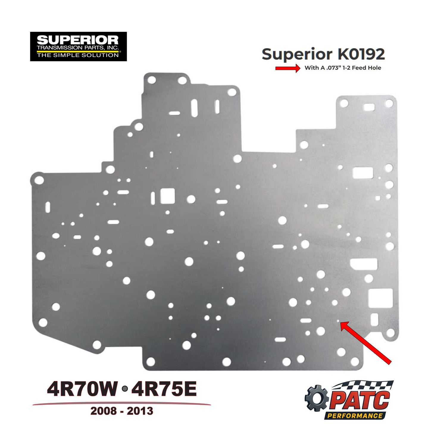 4R70W 4R75 Valve Body Separator Plate, Superior K0192