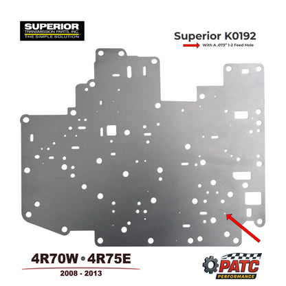 4R70W 4R75 Valve Body Separator Plate, Superior K0192