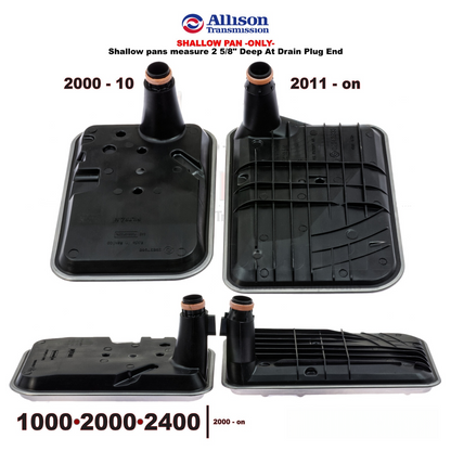 2011up ALLISON 10002000 Transmission Oil Filter Service Kit  Shallow Pan