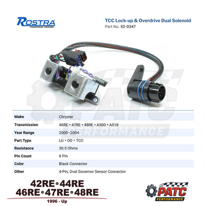 46RE 47RE 48RE Performance High Pressure Solenoid Upgrade Set 2000 & Up