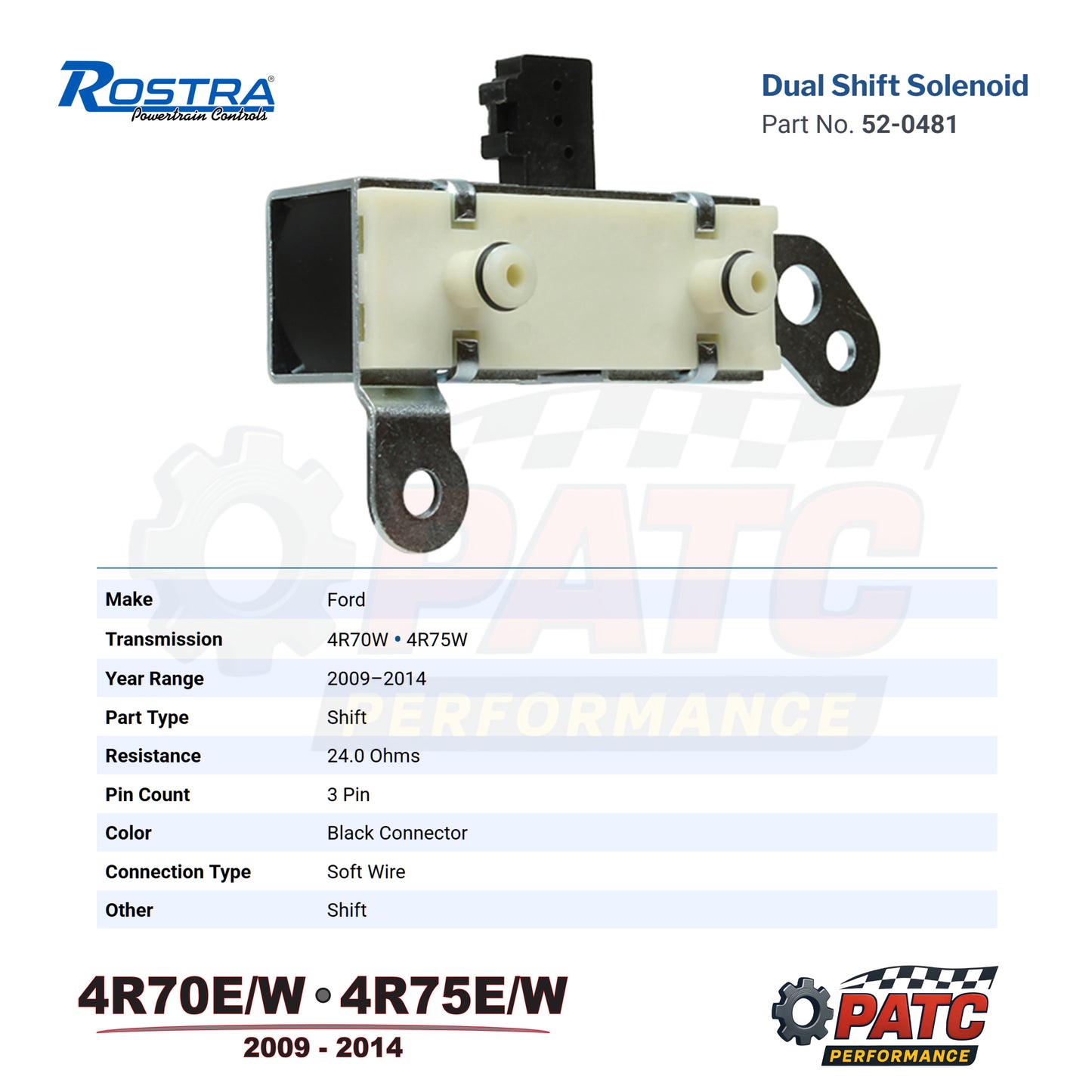 2009-2014 4R70W 4R70E 4R75 Shift Control Solenoid Dual-Pack Assembly