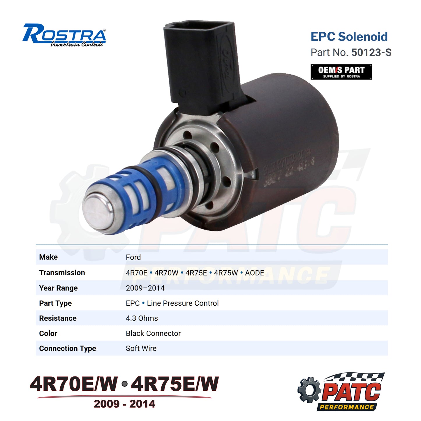 2009-2014 4R70W 4R70E 4R75 EPC Line Pressure Control Solenoid