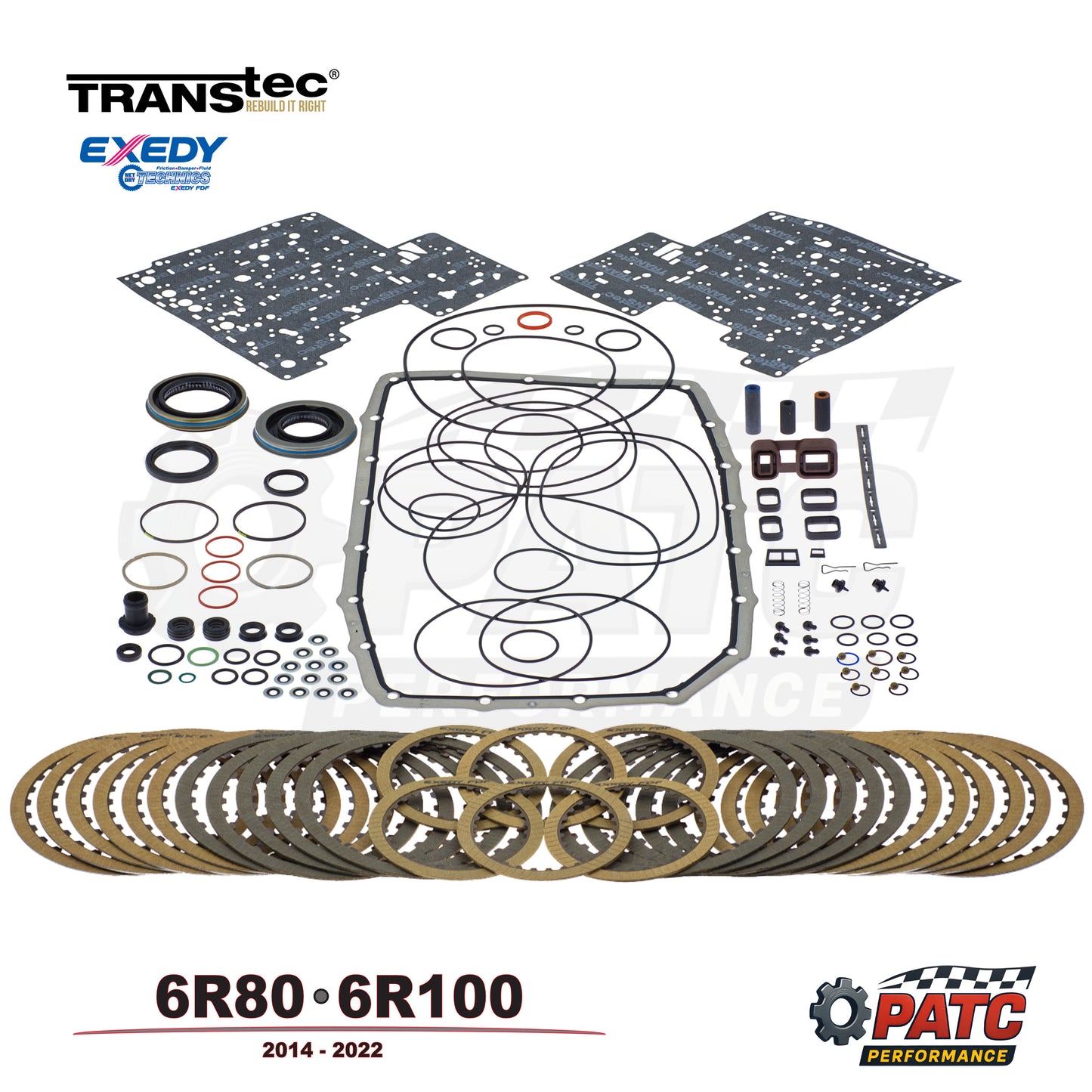 2014-2022 6R80 6R100 Ford Transmission Rebuild Kit with Exedy Clutches Transtec