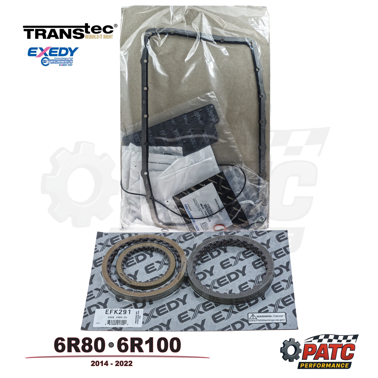 2014-2022 6R80 6R100 Ford Transmission Rebuild Kit with Exedy Clutches Transtec