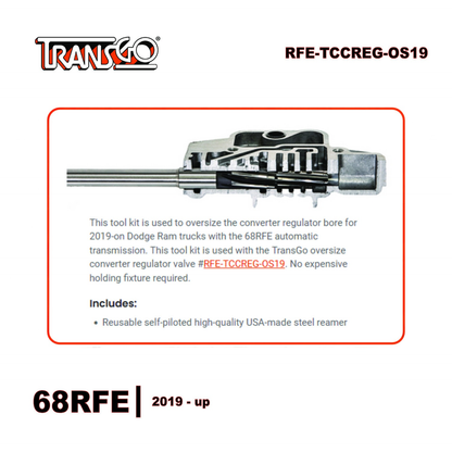 68RFE TCC Regulator Valve Kit OVERSIZED 2019on TransGo (RFETCCREGTK19)