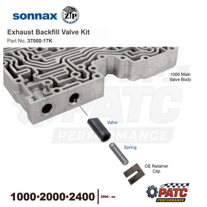 2000-Up Allison 1000 / 2000 Exhaust Backfill Valve Kit | Sonnax 37000-17K