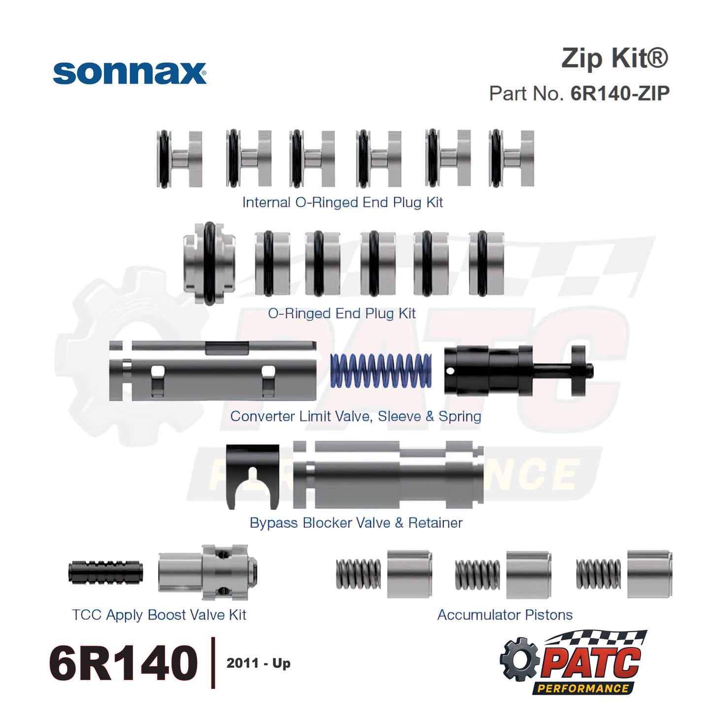6R140 Transmission Valve Body Repair Shifts Kit | Sonnax 6R140-ZIP