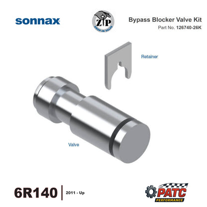6R140 Transmission Cooler Bypass Blocker Kit | Sonnax 126740-26K