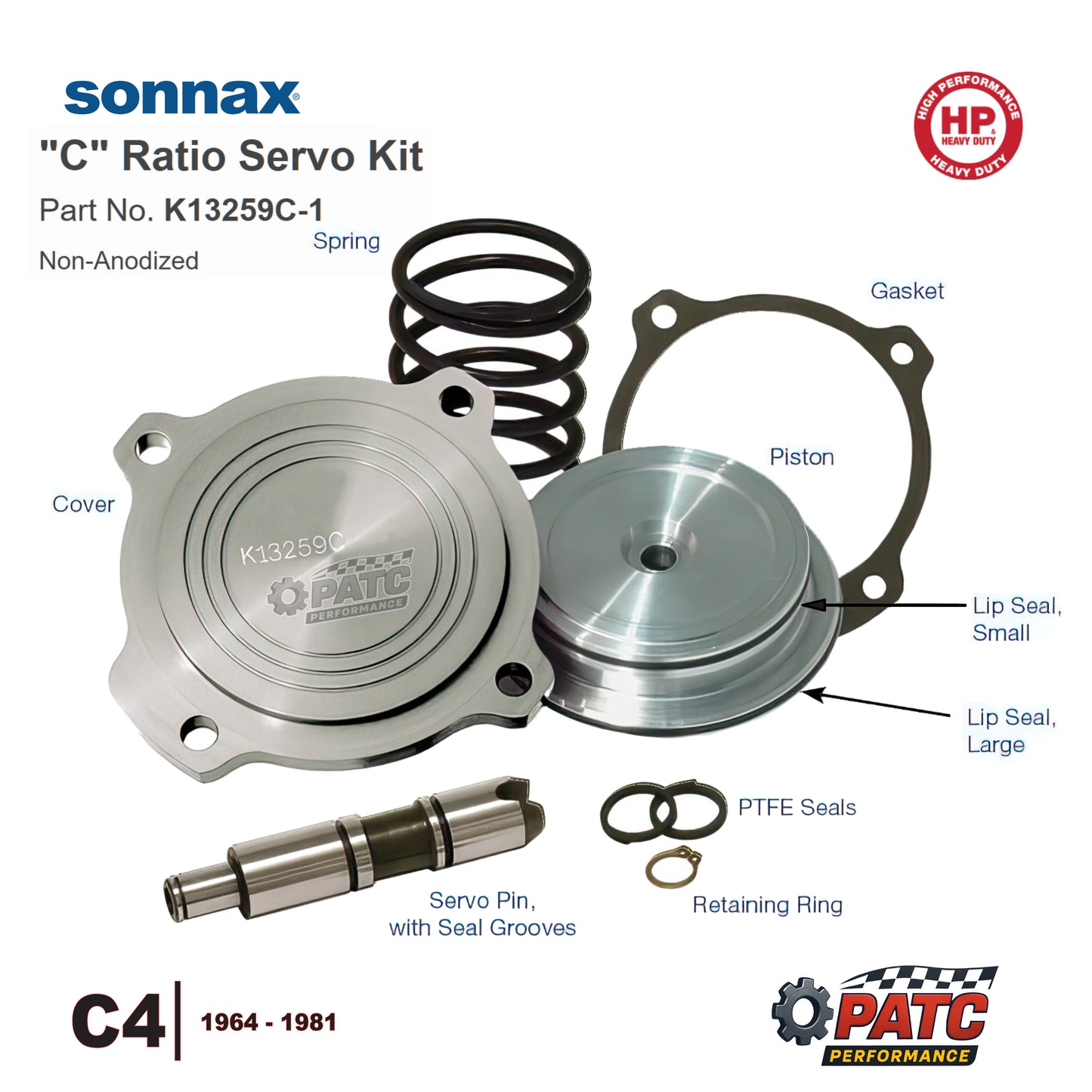 C4 Performance Band Servo, C-Ratio Servo Kit | Sonnax K13259C-1