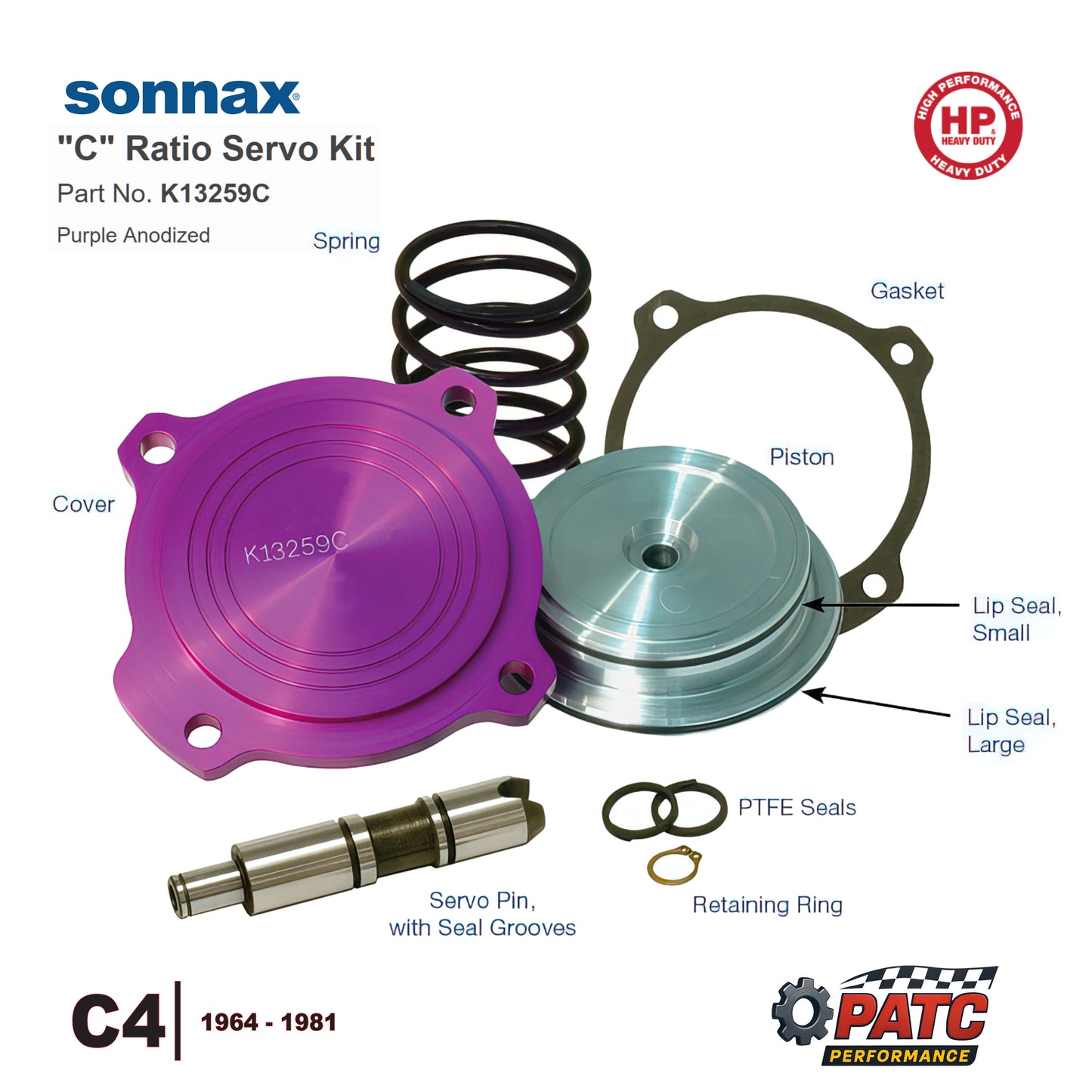 C4 Performance Band Servo, C-Ratio Servo Kit | Sonnax K13259C