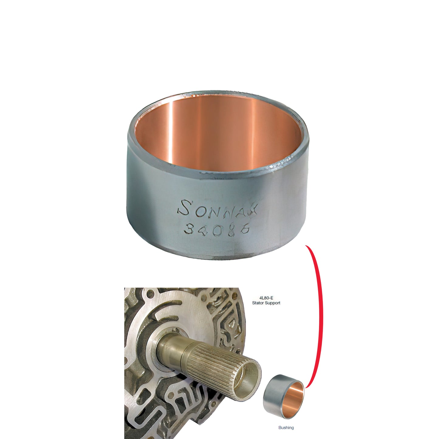 4L80E 4L85E Performance WIDE Stator Bushing - Sonnax 34016-W