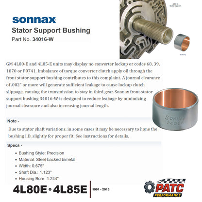 4L80E 4L85E Performance WIDE Stator Bushing - Sonnax 34016-W